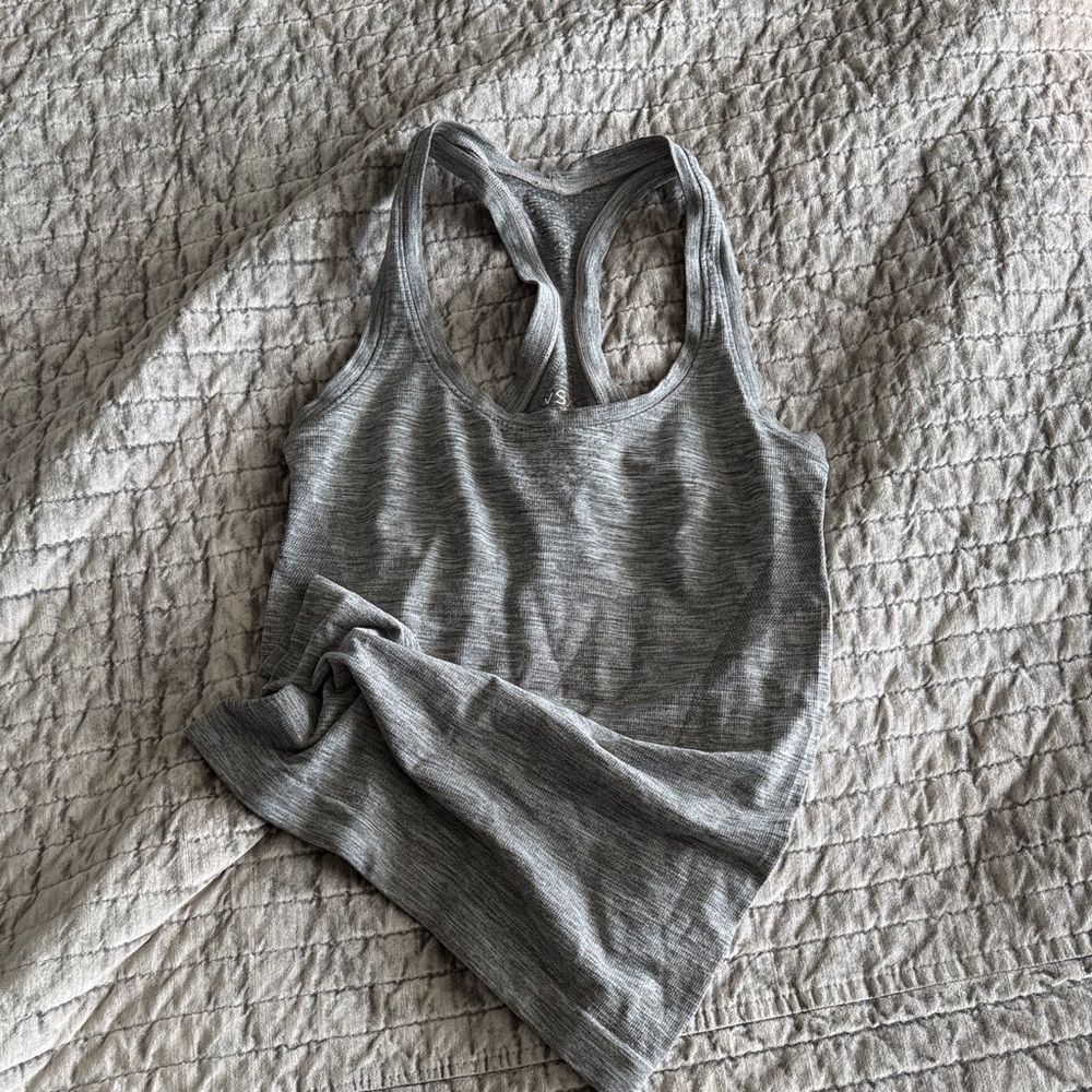 VS Gray Racerback Tank Top